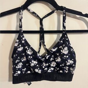 PINK Victoria's Secret Black Floral Bralette